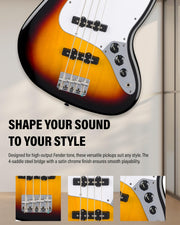 Fender Standard Jazz Bass - 3-Color Sunburst w/ Guitar Cleaning Kit