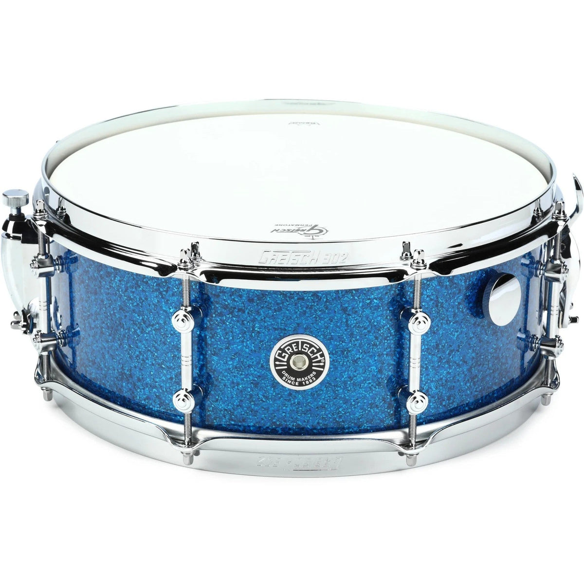 Gretsch 5.5 x 14-Inch Limited Mike Johnston Brooklyn Standard Snare Drum - Blue Glass Glitter