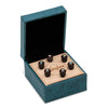 Taylor Custom Water Buffalo Bone Bridge Pins - Brown w/White Opal