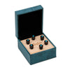 Taylor Custom Water Buffalo Bone Bridge Pins - Brown w/Turquoise