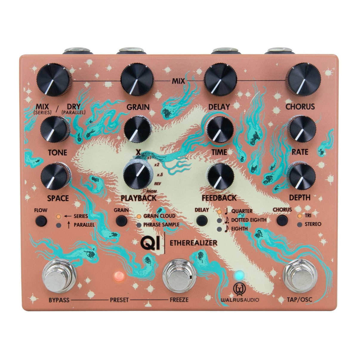 Walrus Audio Qi Etherealizer Multi-Effects Guitar Pedal - Terracotta