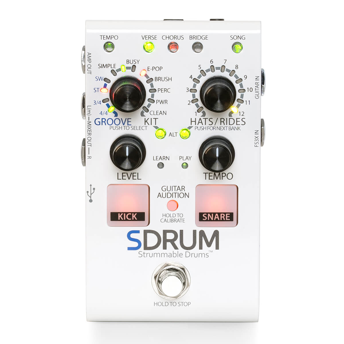 Digitech SDrum Strummable Drums Guitar Effects Pedal