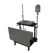 ProX X-BeatWagon Professional Mobile DJ Rolling Workstation with Adjustable Shelf