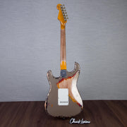 Fender Custom 1961 Stratocaster Electric Guitar Super Heavy Relic - Shoreline Gold over 3-Color Sunburst - #CZ586841