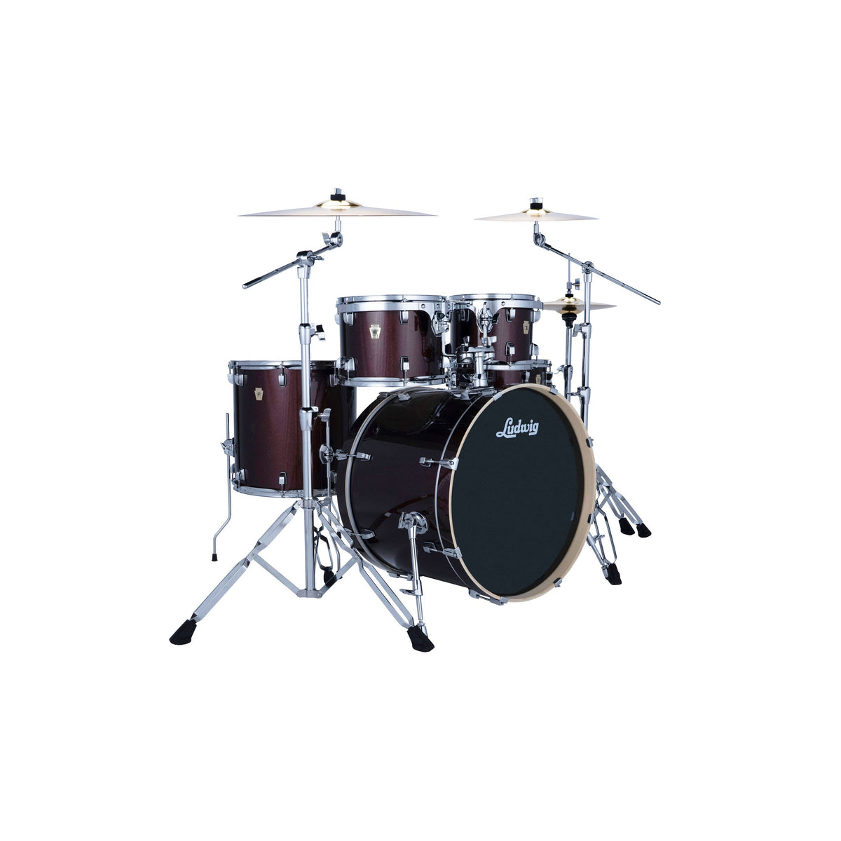Ludwig Evolution 5-Piece Drum Kit with 22-Inch Kick - Caramel Sparkle