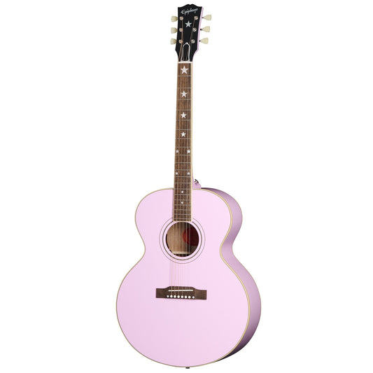 Epiphone J-180 LS Acoustic Electric Guitar - Pink