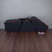 Marcus Bonna Baritone Saxophone Low A Case with Wheels - Black with Orange Trim and Badge