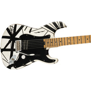 EVH Striped Series '78 Eruption Relic Electric Guitar - White With Black Stripes