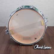 DW 7 x 14-Inch Collector's Series SSC Maple Snare Drum - Green Glass with Chrome Hardware