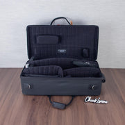 Marcus Bonna Quad Case for Alto and Soprano Saxophone, Flute, and Clarinet - Black / Royal Blue