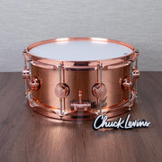 DW 6.5 x 14-Inch Copper Snare Drum - Copper Hardware