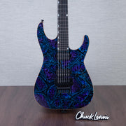 ESP USA M-II DX Electric Guitar - Ghost Flame - #US25144