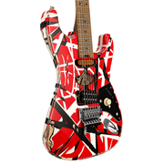 EVH Striped Series Frankie Relic Electric Guitar - Red with Black Stripes