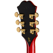 Epiphone Masterbuilt Gem Archer Sheraton Singature Semi-Hollow Left Handed Electric Guitar - Cherry Red