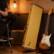 Fender Classic Stratocaster-Telecaster Wood Case - Tweed w/ Strap