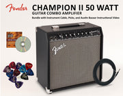 Fender Champion II 50-Watt Guitar Combo Amplifier w/ Instrument Cable
