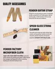 Fender Standard Jazz Bass - Aqua Marine Metallic w/ Guitar Cleaning Kit