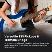 Fender Squier Sonic Stratocaster Pack - Sapphire Blue Transparent