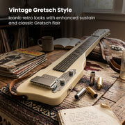 Gretsch G5700 Electromatic Lap Steel Solid Mahogany Guitar - Vintage White