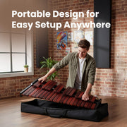 Gearlux 37-Key Wooden Xylophone with Mallets, Stand, and Gig Bag