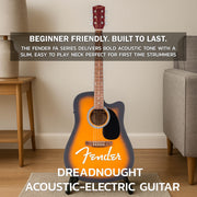 Fender FA Series Dreadnought Acoustic-Electric Guitar - 2-Color Sunburst w/ Gig Bag