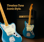 Fender American Professional Classic Jaguar - Faded Lake Placid Blue w/ Cleaning Kit