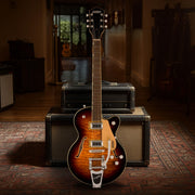 Gretsch G5655T-QM Electromatic Center Block Jr. Single-Cut Semi-Hollow Body Electric Guitar - Sweet Tea w/ Strap