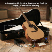 Fender CD-60 Dreadnought Acoustic Guitar - Natural w/ Hard Case