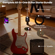Fender Squier Sonic Stratocaster - Fiesta Red w/ Amplifier