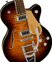 Gretsch G5655T-QM Electromatic Center Block Jr. Single-Cut Semi-Hollow Body Electric Guitar - Sweet Tea w/ Strap