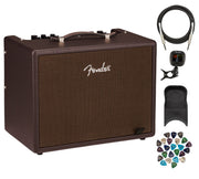 Fender Acoustic Junior Acoustic Guitar Combo Amplifier w/ Fender Amperstand Guitar Cradle