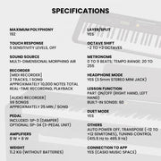 Casio PX-S1100 Privia Slim Digital Piano - Black w/ Adjustable Stand