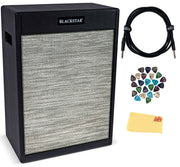 Blackstar St. James 2x12-Inch Vertical Guitar Amplifier Cabinet - Black w/ Instrument Cable