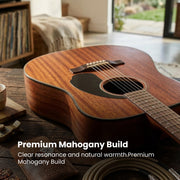 Fender CD-60S Solid Top Dreadnought Acoustic Guitar - All Mahogany w/ Gig Bag