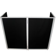 ProX XF-4X3048W MK2 Four Panel Collapse and Go DJ Facade with White Frame and Carry Bag
