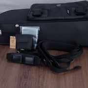Marcus Bonna Compact Case for Tenor Trombone with Music Bag and Trombone Stand Strap - Black Nylon