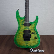 ESP USA M-II FR DLX Electric Guitar - Lime Burst - #US23322