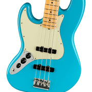 Fender American Professional II Left-Handed Jazz Bass, Maple Fingerboard - Miami Blue