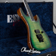 ESP USA M-I FR-DLX Flamed Maple Electric Guitar - Dark Lime Sunburst - #US23093