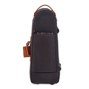 Gard Single Elite Cut-Bell Tenor Trombone Gig Bag - Black Nylon with Light Brown Leather Accent
