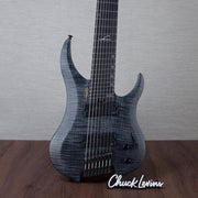 Legator Ghost Super Shred Multiscale 8-String Electric Guitar - Satin Black Flame - #IM25060325
