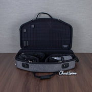 Marcus Bonna Double Case for Alto and Soprano Sax with Curved Detachable Neck - Cationic Gray