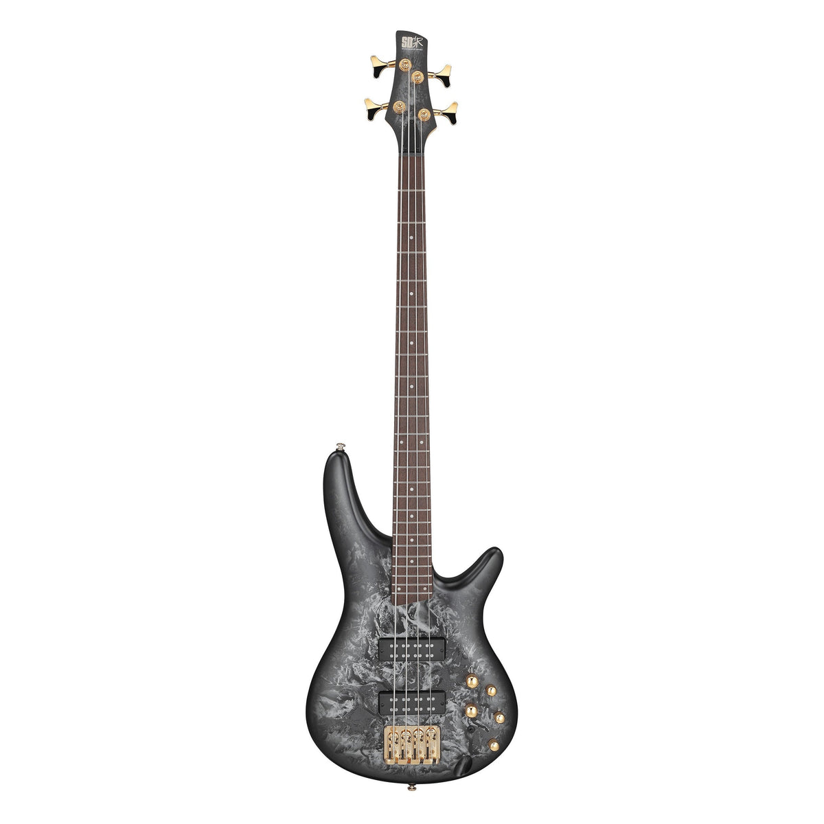 Ibanez SR300EDXBZM Electric Bass Guitar - Black Ice Frozen Matte