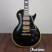 Gibson Custom Shop 1957 Les Paul Custom 3-Pickup Reissue Electric Guitar - Ebony - #74304