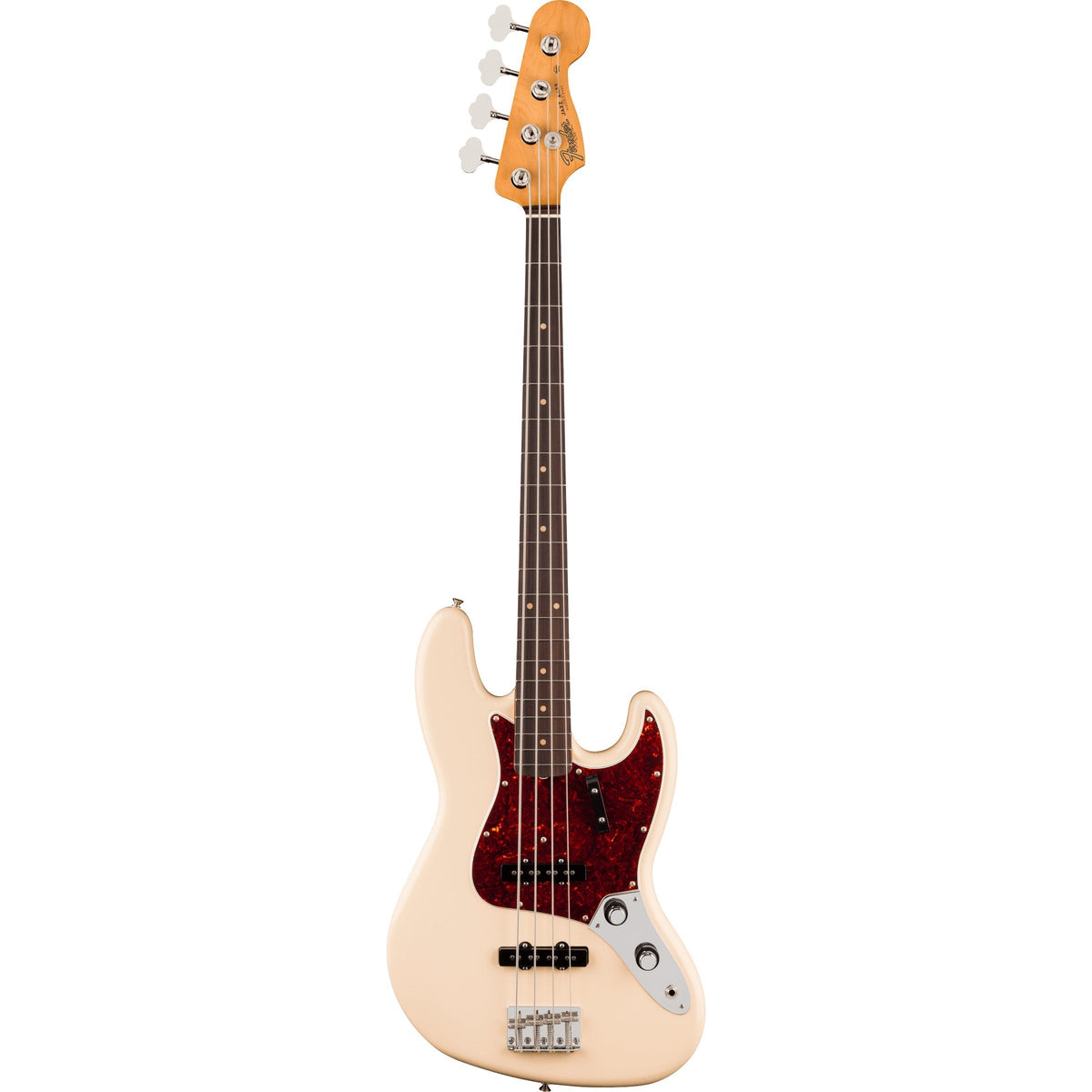 Fender Vintera III Early '60s Jazz Electric Bass Guitar, Rosewood Fingerboard - Olympic White