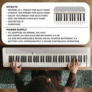 Casio CT-S1 Casiotone 61-Key Keyboard - White w/ Adjustable Stand
