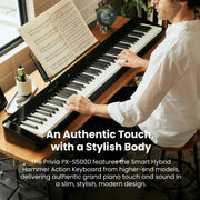 Casio PX-S5000 Privia Slim Digital Piano - Black w/ Adjustable Stand