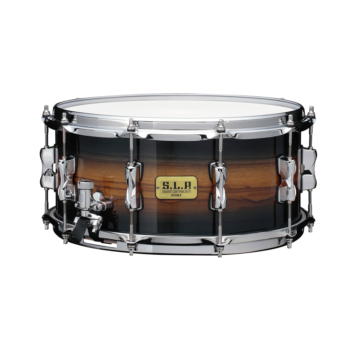 Tama S.L.P. 6.5 x 14-Inch Bubinga / Maple Snare Drum - Midnight Zebrawood Burst