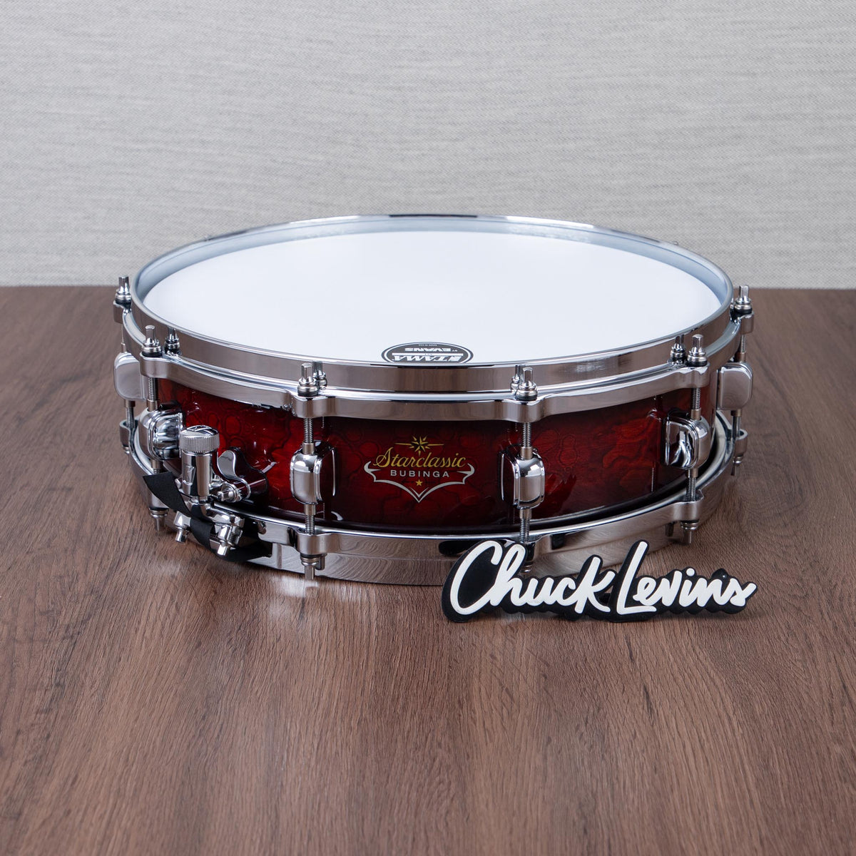 Tama 4 x 14-Inch Starclassic Bubinga Snare Drum - Volcanic Red Burst