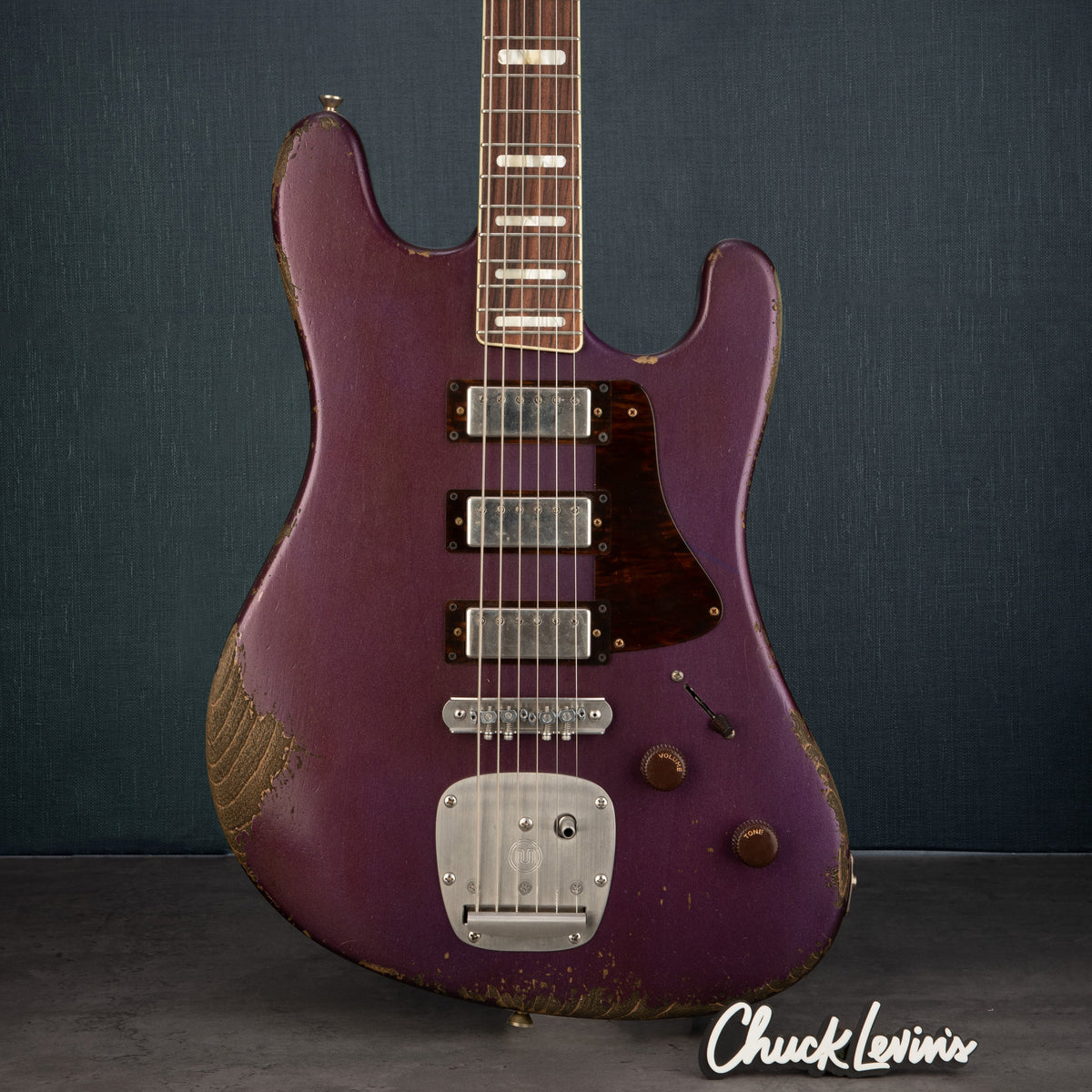 Castedosa Conchers Baritone Electric Guitar - Purple Metallic - #049